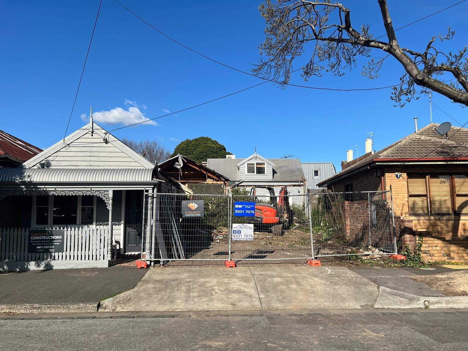 The original weatherboard cottage before works began, Port Melbourne